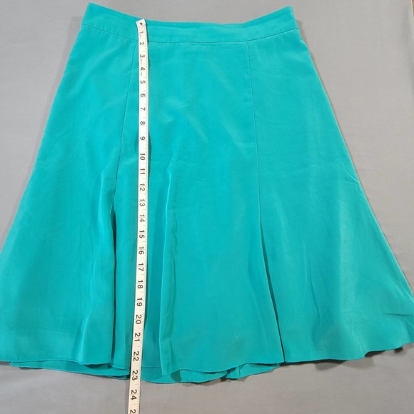 Skirt Midi Classy A-Line Green Scuba Banana Republic Women Size 8 Lined Side Zip - Picture 5 of 12